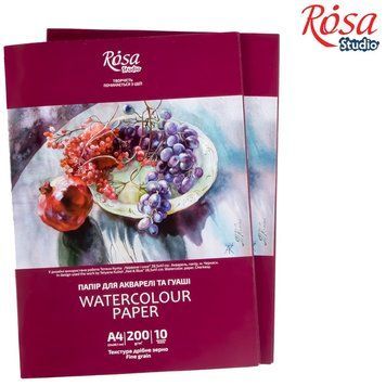 Папка для акварелі ROSA Studio Натюрморт А4 200г/м2 10 арк. дрібне зерно (4823098528401) 4823098528401 фото