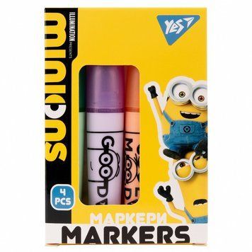 Набір маркерів для тексту YES Minions 4 шт (390712) 390712 фото