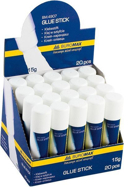 Клей олівець Buromax 25г PVP BM.4908 BM.4908 фото