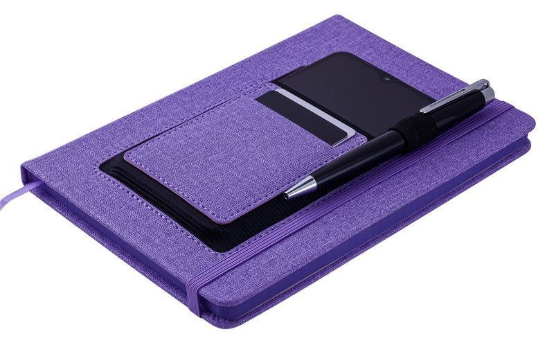 Записна книга блокнот Buromax COMFORT A5 96 л лінія позов.шкіра фіолетовий (BM.295209-07) BM.295209-07 фото