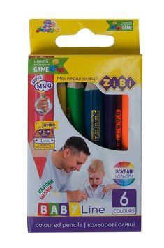 Олівці кольорові ZiBi BABY Line mini JUMBO 6кол. (ZB.2450) ZB.2450 фото