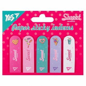 Індекси паперові Yes Sweet Cream 55х15мм 100 шт (5x20) (170416) 170416 фото