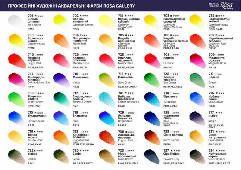 Фарба акварельна ROSA Gallery 2,5 мл кювету індиго (4823098501954) 4823098501954 фото