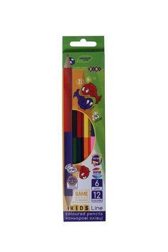 Олівці кольорові ZiBi KIDS Line Double 12 цв 6 шт (ZB.2462) ZB.2462 фото