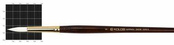 Кисть синтетика Rosa Snow 1098R Kolos кругла №8 довжин. ручка (4823064902037) 4823064902037 фото