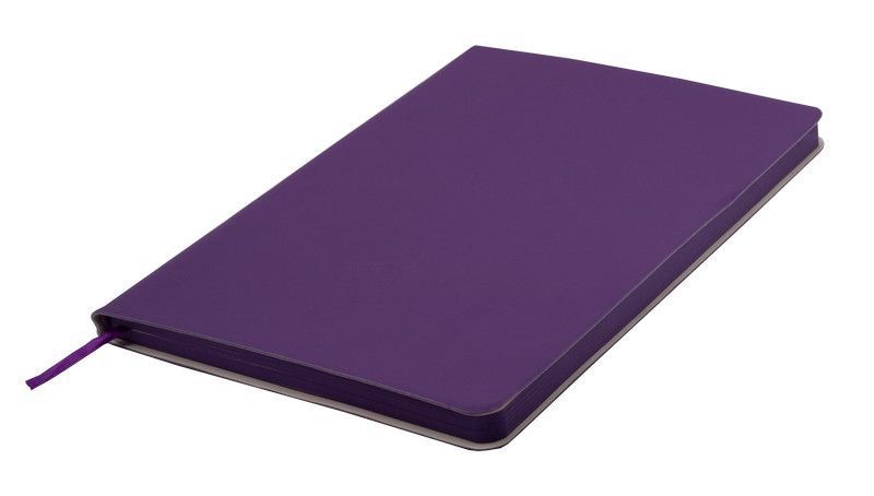 Записна книга блокнот Buromax TOUCH ME LOGO2U А5 мистецтв. шкіра 96арк. клітка фіолетовий BM.295102-07 BM.295102-07 фото