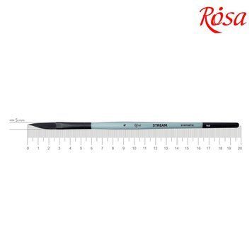 Кисть синтетика Rosa Stream 143 саблевидна плоска, даггер №4 коротка ручка (4823098517320) 4823098517320 фото