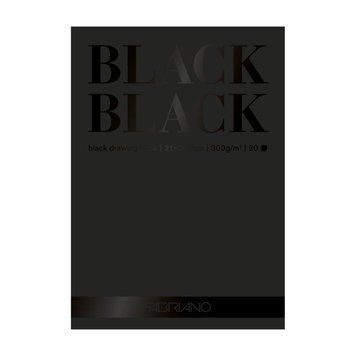 Склейка-блок mixed media Black Black А3 (29,7x42 см), 300г/м2, 20л, чорна, гладка, Fabriano 8001348201427 фото