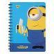 Записна книга блокнот YES Minions Banana А5 80 аркушів лінія карт. обкладинка подвійна cпіраль (151774) 151774 фото 1