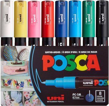 Набір маркерів Uni POSCA 8 шт 0,7-1 мм (PC-1M 8C) PC-1M 8C фото