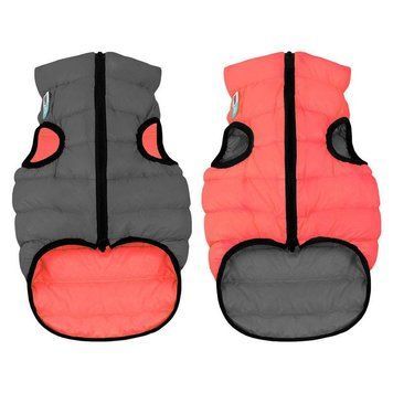 Курточка двостороння AiryVest для собак M50 коралово-сіра 1686 (4823089304373) 4823089304373 фото