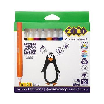 Фломастери ZiBi JUMBO KIDS Line 12 кольорів (ZB.2822) ZB.2822 фото
