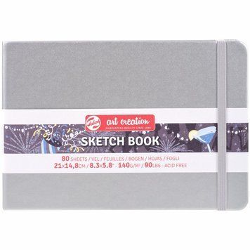 Блокнот для графіки Royal Talens Art Creation 14,8х21 см 140г/м2 80 арк. Shiny Silver (8712079467975) 8712079467975 фото