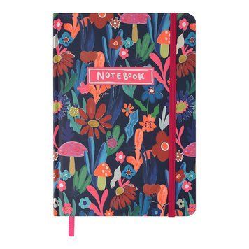 Блокнот на гумці Buromax Flora А5 96 арк. клітинка (BM.255118-10) BM.255118-10 фото