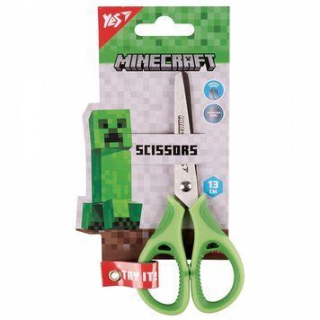 Ножиці дитячі Yes Minecraft 13 см з гумовими вставками (480430) 480430 фото