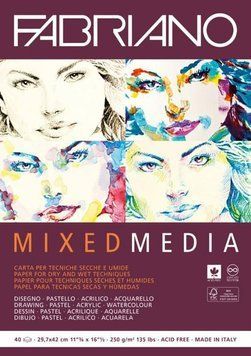 Склейка для змішаних технік Fabriano Mixed Media А3 40л. 250г/м2 (8001348201267) 8001348201267 фото