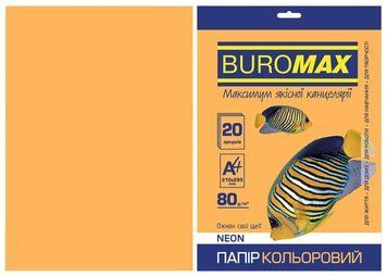 Папір кольоровий А4 Buromax NEON 80гм2 помаранчевий 20л. (BM.2721520-11) BM.2721520-11 фото