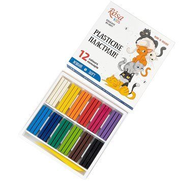 Пластилін ROSA Kids Cats 12 кольорів 192г (4823098541592) 4823098541592 фото