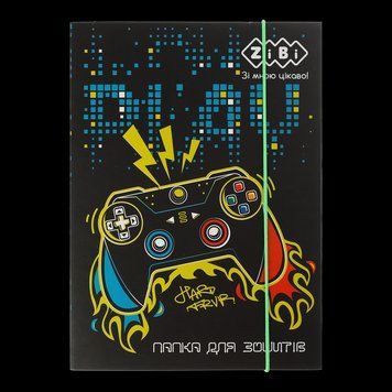 Папка для зошитів Zibi KIDS Line GAMER B5 175х240х25мм картон на гумці (ZB.14965) ZB.14965 фото