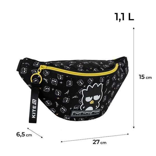 Сумка-бананка дитяча Kite Bad Badtz Maru 27х15х6,5 см (HK25-2577-2) HK25-2577-2 фото