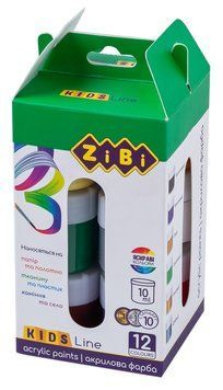 Фарба акрилова Zibi KIDS Line 12кв х 10 мл (ZB.6662) ZB.6662 фото