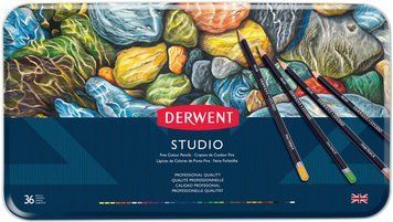 Олівці кольорові Derwent Studio 36кол в метал.пеналі (5010255713506) 5010255713506 фото