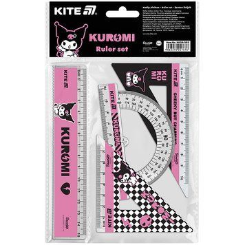 Набір лінійка 15 см 2 кос., трансп. Kite Kuromi (HK25-282) HK25-282 фото
