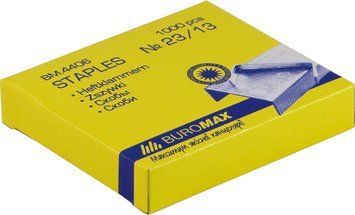 Скоби для степлера Buromax Люкс №23/13 1000шт BM.4406 BM.4406 фото