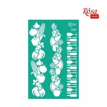Трафарет багаторазовий самоклеючий, №330, Бордюрний, 13х20см, Серія "Recipe book", ROSA TALENT 4820149916316 фото