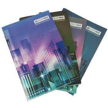 Канцелярська книга Buromax JOBMAX A4 96 л клітина асорті (BM.2428) BM.2428 фото