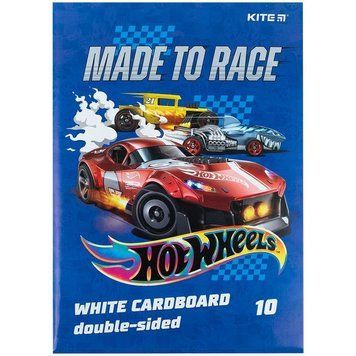 Картон білий Kite Hot Wheels А4 10 арк. (HW24-254) HW24-254 фото