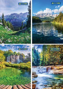 Канцелярська книга Buromax ПРИРОДА JOBMAX A4 96 л клітина твердий.обл. ламинац. (BM.2430) BM.2430 фото