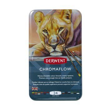 Олівці кольорові Derwent Chromaflow в мет. пеналі 24 кольори (5028252616133) 5028252616133 фото