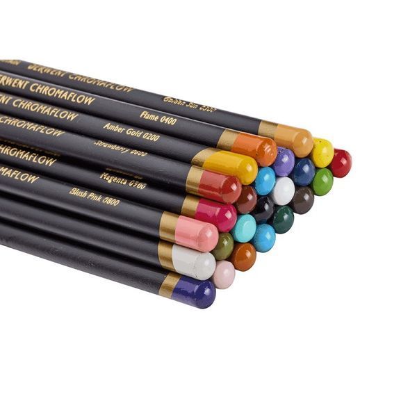 Олівці кольорові Derwent Chromaflow в мет. пеналі 24 кольори (5028252616133) 5028252616133 фото