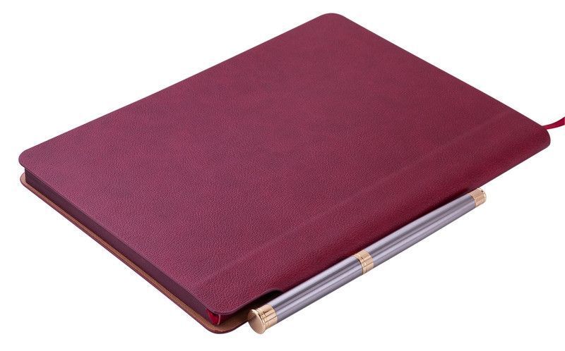 Записна книга блокнот Buromax FRESH A5 96 л точка позов.шкіра темно-червоний (BM.295311-13) BM.295311-13 фото