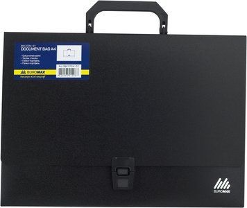 Портфель 35мм Buromax A4 210&times;297х35мм 1 відд. пластиковий чорний замок BM.3724-01 BM.3724-01 фото