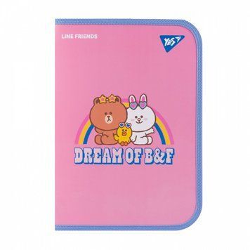 Папка факультативна пласт. на блискавці Yes Line Friends. Dream А4 (492223) 492223 фото