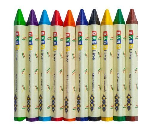 Олівці воскові ZiBi BABY Line JUMBO тригранні 10 кольорів (ZB.2482) ZB.2482 фото