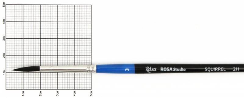 Пензель Rosa білка круглаяя 211 № 3 18621103 4823086700055 фото