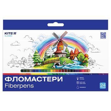 Фломастери Kite Classic 24 кольори (K-456) K-456 фото
