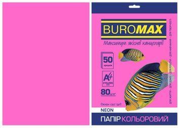 Папір кольоровий неонова Buromax NEON 50 аркушів А4 80 г/м2 малиновий (BM.2721550-29) BM.2721550-29 фото