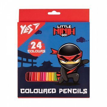 Олівці кольорові YES Ninja 24 кольори (290743) 290743 фото