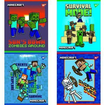 Зошит у лінію 12 л YES Minecraft мікс обкладинок мат. ВДЛ+УФ-виб.+мікроембосінг (766807) 766807 фото