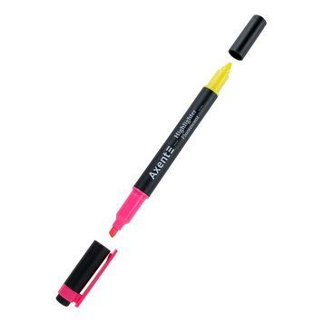 Маркер для тексту подвійний Axent Highlighter Dual 2-4 мм клиноп. рожевий+жовт (2534-10-A) 2534-10-A фото