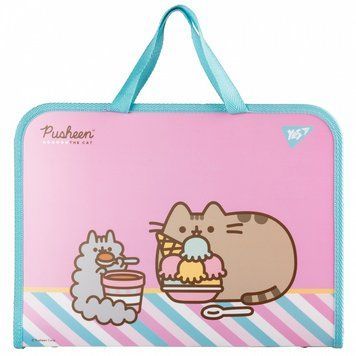 Папка-портфель на блискавці із тканинними ручками Yes Pusheen. Stormy FC (492238) 492238 фото