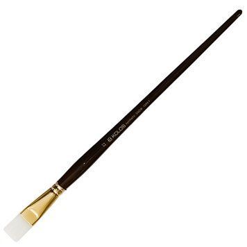 Кисть синтетика Rosa Snow 1098F Kolos плоска №22 довжин. ручка (4823064901771) 4823064901771 фото