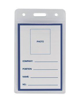 Бейдж вертикальний Buromax прозрачный PVC 65х109мм BM.5403 BM.5403 фото