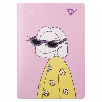 Записна книга блокнот YES Hey Helly А5 70 аркушів клітинка пласт. обкладинка (681849) 681849 фото