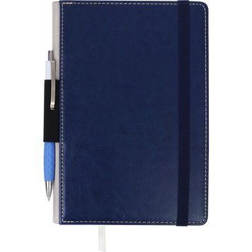 Нотатник Buromax CODE LOGO2U A5 96 л карта шкарпеток.шкіра темно-синій (BM.295106-03) BM.295106-03 фото