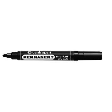 Маркер перманентний Dry Safe Centropen 2.5 мм круглий чорний 8510/01 8510/01 фото